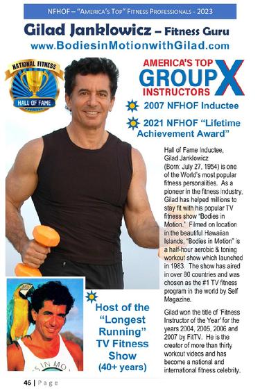 Gilad Janklowicz National Fitness Hall of Fame Inductee