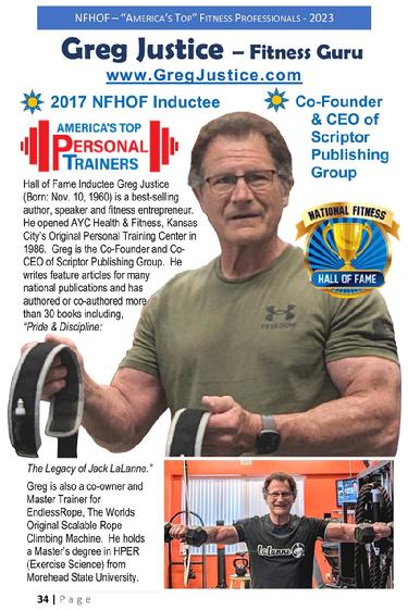 Greg Justice National Fitness Hall of Fame Inductee