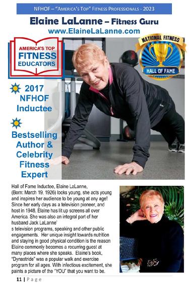 Elaine LaLanne National Fitness Hall of Fame Inductee