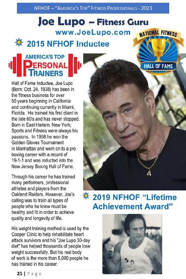 Joe Lupo National Fitness Hall of Fame Inductee