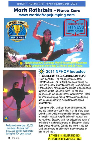 Mark Rothstein National Fitness Hall of Fame Inductee